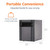 Amazon Basics Portable Space Heater with Remote Control, Adjustable Thermostat, Indoor Use, Energy-Saving Setting