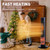 Portable Electric Space Heater for Large Room 37" Ceramic Tower Heater with 3D Flame for Room Heating,Oscillating,Remote Control