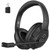 Bluetooth Headset for PC, Wireless Computer Headphone with AI-Powered Environmental Noise Cancelling Microphone & 2.4G USB Dongle, 55H Playtime, Over Ear Comfort Office Headset for Work, Laptop, Zoom