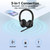 AOC Wireless Headset with Mic for Work, Bluetooth 5.4 Computer Headphones with USB-C Dongle, Clear Call Mic, 30H Battery, One-Touch Mute for PC, Laptop, Home Office, Zoom, Phones - Black
