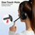AOC Wireless Headset with Mic for Work, Bluetooth 5.4 Computer Headphones with USB-C Dongle, Clear Call Mic, 30H Battery, One-Touch Mute for PC, Laptop, Home Office, Zoom, Phones - Black