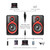 Computer Speakers, 2.0 CH PC Speakers with Surround Sound, USB Wired Laptop Speakers with Deep Bass for Desktop Computer/PC/Laptops/Smart Phone Build-in 4 Loudspeaker Diaphragm Reccazr SP2040|RED