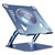 SHUWEI Laptop Cooling Stand with 3 Speed Fan, Adjustable Height Laptop Stand for Desk, Ergonimic Aluminum Laptop Cooling Pad for 10-15'' Notebook - Bule-Gray
