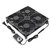 Qirssyn Router Laptop Cooling pad 4X 120mm Computer Fan with AC Plug Variable Speed Fan for DIY Electronics TV Box Cabinet Computer Game Equipment Cooing