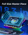AICHESON Gaming Laptop Cooler Cooling Pad, Ultra Cooling with 10°C-35°C Temperature Drop, RGB Turbo Fan Stand Base for 14-19 inch Computer Laptops