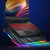 zhanghong Laptop Cooling pad, Single Large Fan, Heavy Duty Laptop Cooler up to 17.3 inches, Colorful LED Lights, 2 USB Ports