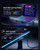 llano V12 Ultra Laptop Cooling Pad with Smart Software Control, RGB Gaming Laptop Fan Cooler Stand, 5.5" Turbo Fan, Adjustable Speed, 3-Port USB 3.0 Hub, 3 Height Stands, for 15.6"-19" Laptops, Black