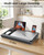 Potuopy Lap Desk - Up to 17” Laptop with Wrist Rest, Portable Handle, 2 Self-Adhesive PVC Mouse Pads, Tablet & Phone Slots, Laptop Stand for Bed with Cushion (Black)