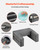 VEVOR Reading Pillow for Gaming, Extra Large Lap Desk Pillow with Pockets and Cup Holder, Laptop Pillow with Memory Foam Bed Rest, Bed Pillow for Sitting Up for Gaming, Reading, Resting, Working, Grey