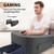 CRYSNATM Lap Desk Pillow with Arm Rest, Gaming Pillow for Bed, Laptop Desk for Couch, Comfortable for Reading, Working, and Crocheting
