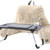 Nestl Fur Reading Pillow with Laptop Lap Desk, Stylish Back Pillow for Sitting Up, Lap Desk with Reading Pillows for Sitting in Bed Adult & Kids, Faux Fur Chair Pillow with Arms - Linen