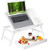 Bamboo Lap Desks Bed Table White Breakfast Tray with Folding Legs Kitchen Serving Tray for Notebook Computer Bed Platters Desk Snack Tray(White)