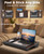 HETTHI Lap Desk with Cushion, Large Laptop Desk for Adults, Up to 17" Laptop Tray for Bed with Wrist Rest, 2 Self-Adhesive Mouse Pads, Portable Handle, Tablet Phone Slot (Dark Brown)