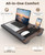 HETTHI Lap Desk with Cushion, Large Laptop Desk for Adults, Up to 17" Laptop Tray for Bed with Wrist Rest, 2 Self-Adhesive Mouse Pads, Portable Handle, Tablet Phone Slot (Dark Brown)