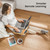 Totnz Lap Desk, Home Office Laptop Desk Fits up to 17 inches with Mouse Pad, Wrist Pad, Tablet, Pen & Phone Holder, Laptop Stand for Reading, Writing and Working, Wood Grain (TZLD3)
