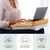 ROSSIE HOME Bamboo Wood Bed Tray, Lap Desk with Detachable Cushion, Serving Tray - Natural - Fits up to 15.6 Inch Laptops - Style No. 76107