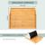 ROSSIE HOME Bamboo Wood Bed Tray, Lap Desk with Detachable Cushion, Serving Tray - Natural - Fits up to 15.6 Inch Laptops - Style No. 76107