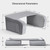 OPTIXCELL Reading Pillow for Gaming with Ergonomic Arm Rests, Wooden Lap Desk for Laptop, Support Pillow with Side Pockets for Reading, Writing, Working, Gaming on Bed, Couch or Floor (Gray, Large)