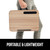 GORILLA GRIP Laptop Lap Desk with Phone Holder, Pillow Cushion Desks Fit Laptops up to 15.6", Gifts for Home, Portable Travel Workstation, Tray Ledge Keep Computers in Place, Light Wood Color