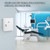 KYODOLED Wall Mount Locking Medicine Cabinet, Large Capacity First Aid Cabinet for Bathroom, Medicine Cabinet with Key, Secure Steel Lock Box for Medication, 15.75" H x 11.82" W x 4.72" D, White