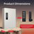 Grimtron 40 Keys Lock Box for Keys with Code, Electronic Key Box Wall Mount Cabinet, Private/Public Mode, Beige, Gifts for Mother‘s Day