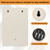 KYODOLED Key Storage Lock Box with Code, Locking Key Cabinet, 40 Key Holder Wall Mount with Combination Lock, Hooks & Tags Labels for Home, Office, Business, 2.5" D x 8.1" W x 12.1" H, White