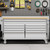 MilleLoom Tool Chest, 61 Inch Tool Box Mobile 9 Drawers Storage Rolling Cabinet with Wheels Lock Key Locking System Drawer Liners for Garage Warehouse Repair Shop, Sliver