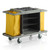 59” x 21” x 38” 3-Shelf Multifunctional Housekeeping Cart - Commercial Hotel Cart with 2 Vinyl Bags, 8 Top Compartments, Vacuum Bracket, Locking Casters for Janitorial and Room Service Use - 132 lb