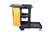 Restaurantware-RW Clean 44.3 x 20.1 x 37.8 Cleaning Cart, 1 Heavy-Duty Janitorial Cart - With 3 Shelves, 20-Gallon Nylon Bag, Plastic Housekeeping Cart, Wheeled, For Commercial Use