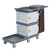 Garvee Commercial Janitorial Cart with 2 Cabinet, Commercial Traditional Janitorial 3-Shelf Cleaning Cart on Wheels with Cover and Vinyl Bag, Custodial Cart, Housekeeping Carts for Hotels Apartment