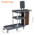 Commercial 3-Shelf Janitorial Cart with 2 Cabinets/Shelves, Commercial Traditional Wheeled Cleaning Cart with Cover and Oxford Bag, 300 Lb Capacity, Suitable for Schools, Hotels, Apartments