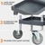 Commercial 3-Shelf Janitorial Cart with 2 Cabinets/Shelves, Commercial Traditional Wheeled Cleaning Cart with Cover and Oxford Bag, 300 Lb Capacity, Suitable for Schools, Hotels, Apartments