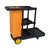 tonchean Commercial Janitorial Cart,3-Shelf Large Capacity Housekeeping Cart with 25 Gallon Vinyl Bag,44.5" L x 22" W x 36.6" H,Utility Cleaning Cart with Wheels for Business/School/Office/Janatorial