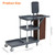 Commercial Janitorial Cart with Wheels, 3-Shelf Cleaning Trolley Cart with 16-Gallon Trash Bag, 220 Lbs Capacity Rolling Housekeeping Carts, Ideal for Hotel,School, Apartments