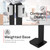 Hand Sanitizing Station - CTA Premium Heavy-Duty Secured Stand with Acrylic Glove, Mask Box & Contactless Soap or Hand Sanitizer Dispenser for Offices, Schools, & Public Area - Black (SAN-STT1B)