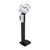 Hand Sanitizing Station - CTA Premium Heavy-Duty Secured Stand with Acrylic Glove, Mask Box & Contactless Soap or Hand Sanitizer Dispenser for Offices, Schools, & Public Area - Black (SAN-STT1B)