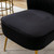 Janoray Velvet Accent Chair Set of 2 Comfy Living Room Chair Armless Slipper Chair Mid Century Side Single Sofa Chair with Golden Legs Wingback for Bedroom Guest Room, Black