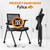 FYLICA Foldable Office Chair Set of 2 with PU Wheels Ergonomic Mesh Bouncing Back, Stackable Conference Room Chair, Office Guest & Reception & Meeting Chair (Black)