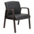 Alera ALE Reception Lounge Series Guest Chair, Espresso/Black Leather