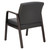 Alera ALE Reception Lounge Series Guest Chair, Espresso/Black Leather