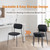 Sidanli Stackable Waiting Room Chairs, Armless Upholstered Guest Chairs Set of 4 with Comfotable Cushion for Conference Reception Break Room Lobby, Black