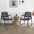 CLATINA Big & Tall Waiting Room Guest Chair with Bonded Leather Padded Arm Rest and Sled Base for Office Reception Lobby and Conference Desk, Black(4 Pack)