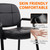 CLATINA Big & Tall Waiting Room Guest Chair Comfortable Reception Chairs with Bonded Leather Padded Arm Rest for Office Reception Lobby and Conference Desk, Black(8 Pack)