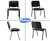 Shunzhi Waiting Room Chairs Set of 10 Stackable Conference Room Chairs Reception Guest Chair for Breakroom/Lobby/Meeting/Church/School/Hall/Hotel, Black PU Leather,10PCS