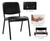 Shunzhi Waiting Room Chairs Set of 10 Stackable Conference Room Chairs Reception Guest Chair for Breakroom/Lobby/Meeting/Church/School/Hall/Hotel, Black PU Leather,10PCS