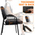 CLATINA Big Tall 400 lbs Waiting Room Chair with Padded Arms, Leather Office Guest Chairs No Wheels for Conference Reception Room and Elderly Home Desk Lobby Side Black, 4PK