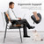 NEWBULIG Waiting Room Chair Set of 8, Leather Stationary Office Guest Reception Chairs No Wheel,Comfy Padded Arms,for Conference Room Lobby Side breakroom