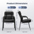 MALOL Guest Chairs for Office with Thick Cushions, PU Leather Reception Chairs with Welded Steel Frame, Waterproof Easy-to-Clean Conference Room Chairs, 250lbs, Black,Set of 4