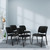 VINGLI Waiting Room Chairs, 10-Pack PU Church Chairs Conference Stackable Set, Office Guest & Reception Stacking for Meeting Room, Lobby, Simple&Space-Saving, Pu-black