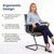Wahson Office Guest Chairs No Wheels & Reception Chairs, Leather Waiting Room Chair Mid Back Conference Chair with Sled Base for Meeting/Lobby/Restroom, Brown (8 Pack)